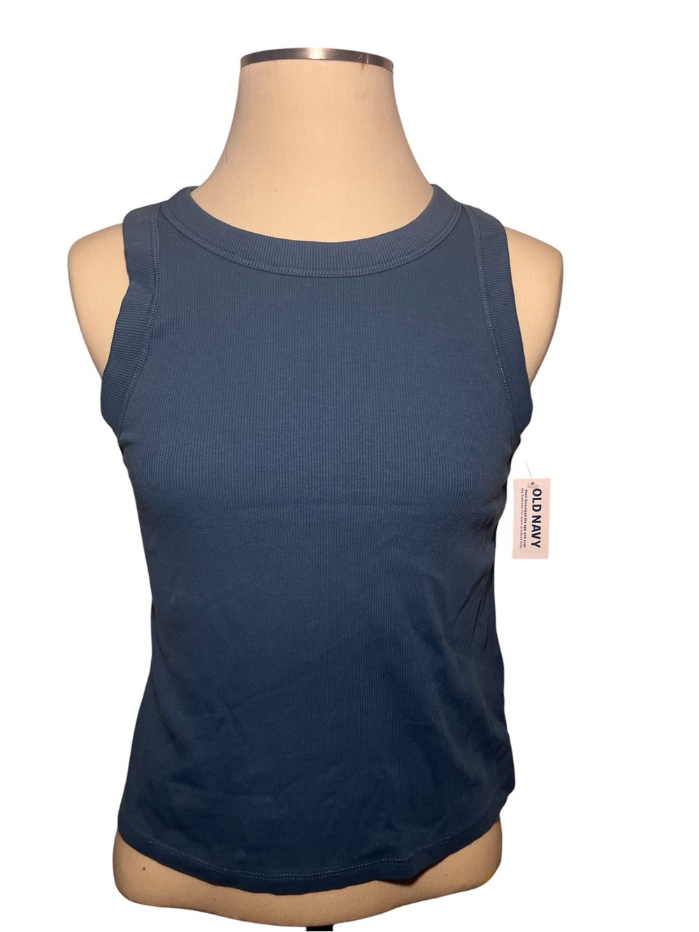Old Navy Women's Dark Blue Ribbed Tank